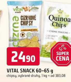 VITAL SNACK 60-65 g chipsy