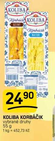 KOLIBA KORBÁČIK vybrané druhy 55 g 