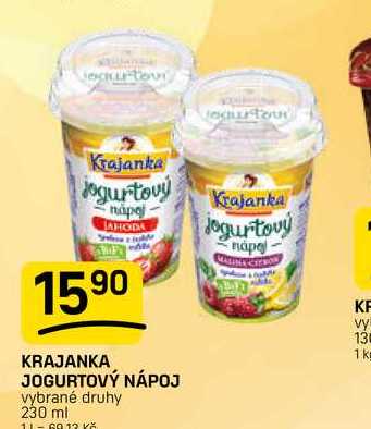 KRAJANKA JOGURTOVÝ NÁPOJ vybrané druhy 230 ml