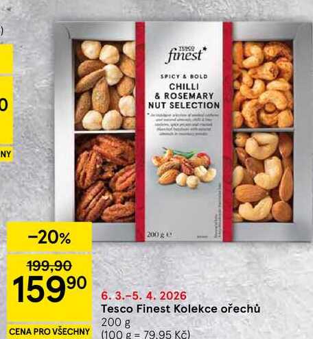 Tesco Finest Kolekce ořechů, 200 g