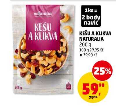 KEŠU A KLIKVA NATURALIA, 200 g 