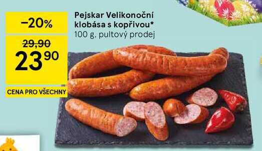Pejskar Velikonoční klobása s kopřivou, 100 g 