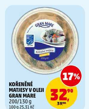 KOŘENĚNÉ MATJESY V OLEJI GRAN MARE, 200 g