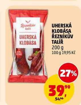 UHERSKÁ KLOBÁSA ŘEZNÍKŮV TALÍŘ, 200 g