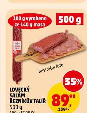 LOVECKÝ SALÁM ŘEZNÍKŮV TALÍŘ, 500 g