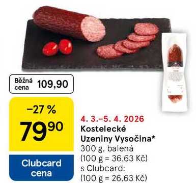 Kostelecké Uzeniny Vysočina, 300 g