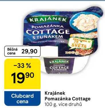Krajánek Pomazánka Cottage, 100 g, více druhů 