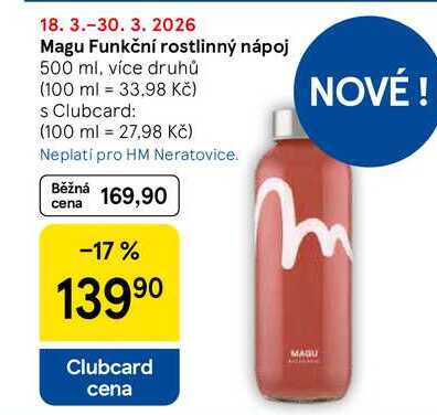 Magu Funkční rostlinný nápoj, 500 ml, více druhů 