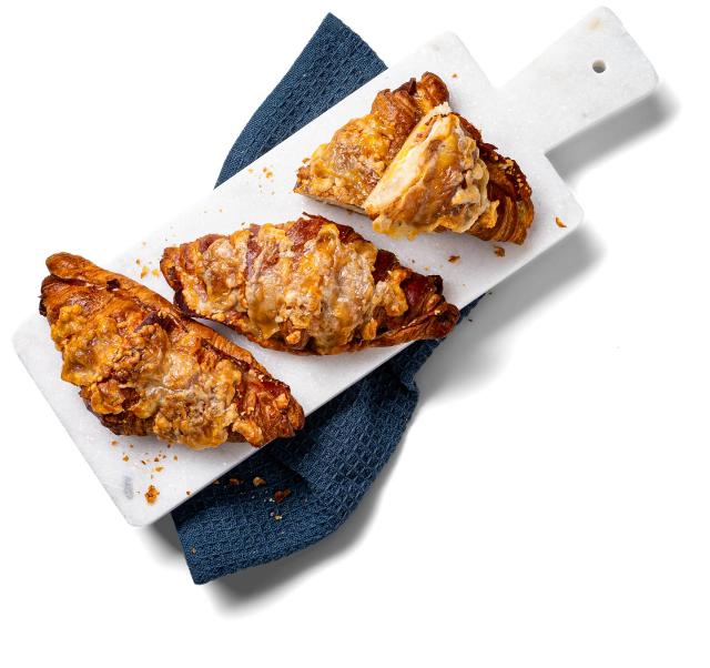 Croissant slanina a vejce