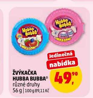 ŽVÝKAČKA HUBBA BUBBA, 56 g