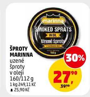 ŠPROTY MARINNA, 160 g