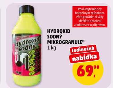 HYDROXID SODNÝ MIKROGRANULE, 1 kg