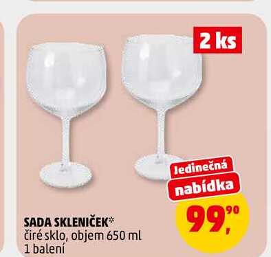 SADA SKLENIČEK, 2 ks