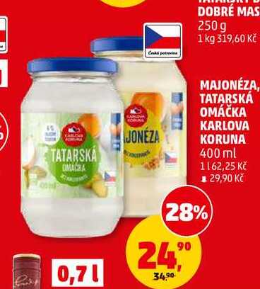 TATARSKÁ OMÁČKA KARLOVA KORUNA, 400 ml 