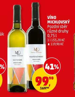 VÍNO MICHLOVSKÝ Pozdní sběr, 0,75 l