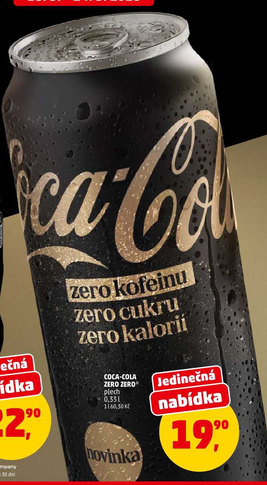 COCA-COLA ZERO ZERO plech, 0,33 l