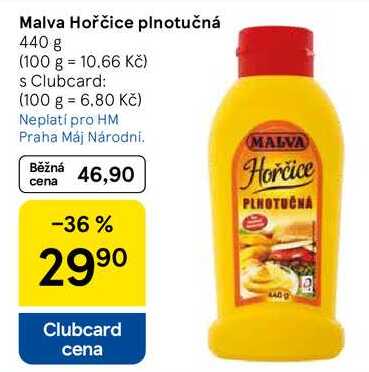 Malva Hořčice plnotučná, 440 g  