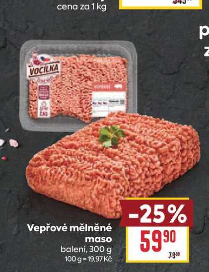 Vepřové mělněné maso balení,300 g