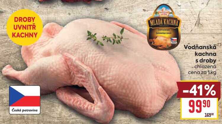 Vodňanská kachna s droby chlazená cena za 1kg