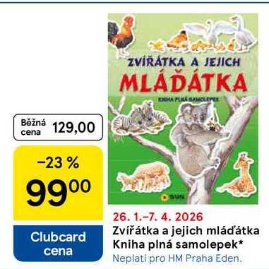 Zvířátka a jejich mláďátka Kniha plná samolepek