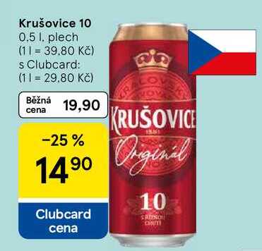 Krušovice 10, 0.5 l, plech  