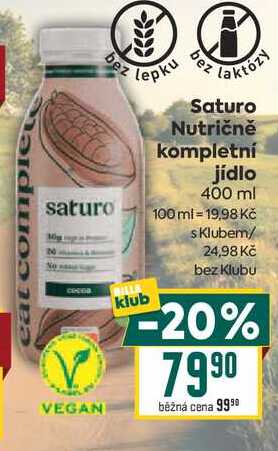 Saturo Nutričně kompletní jídlo 400 ml 
