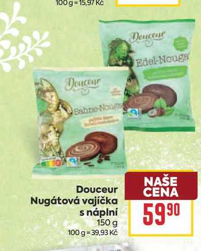 Douceur Nugátová vajíčka s náplní 150 g 