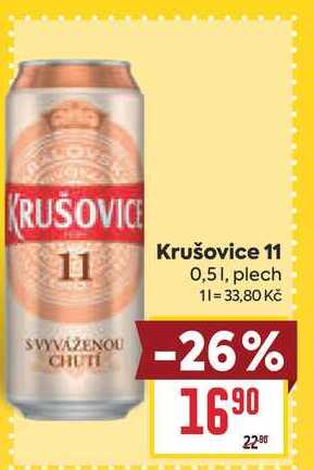 Krušovice 11 0,51, plech 