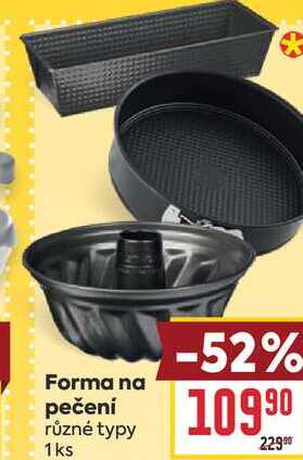 Forma na pečení různé typy 1 ks