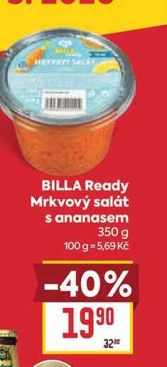 BILLA Ready Mrkvový salát sananasem 350 g 