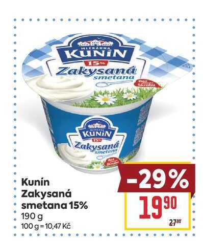 Kunín Zakysaná smetana 15% 190 g 