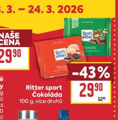 Ritter sport Čokoláda 100 g