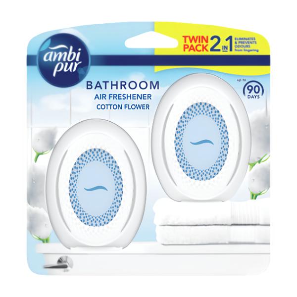 Ambi Pur Bathroom Cotton Flower osvěžovač vzduchu do koupelny 2x7,5ml