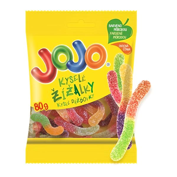Jojo Kyselé žížalky želé bonbóny s ovocnými příchutěmi