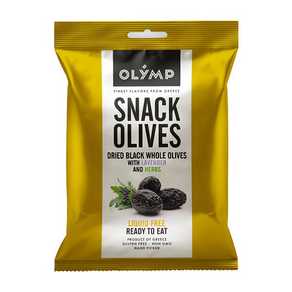 Olymp Sušené celé černé olivy levandule-bylinky