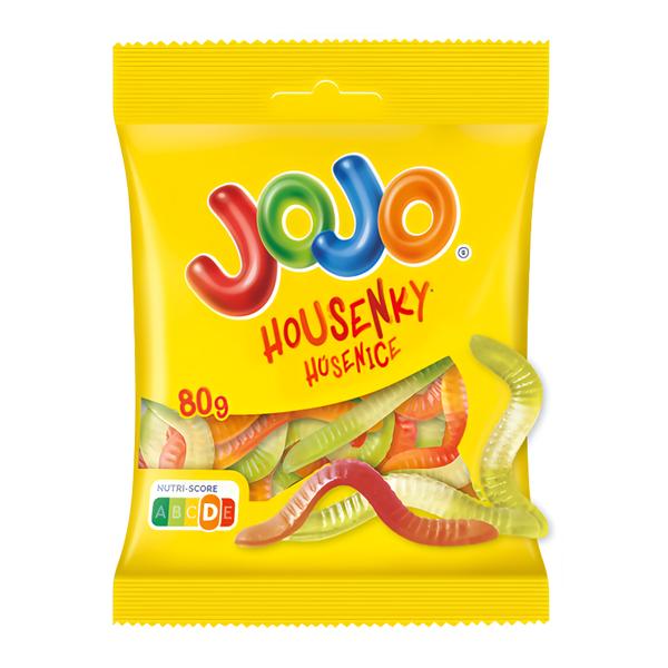 Jojo Housenky želé bonbóny s ovocnými příchutěmi