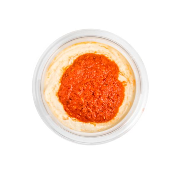 Table foods Hummus s pikantní salsa omáčkou