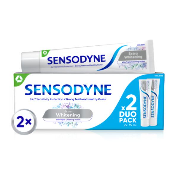Sensodyne Extra Whitening zubní pasta duopack (2x 75 ml)