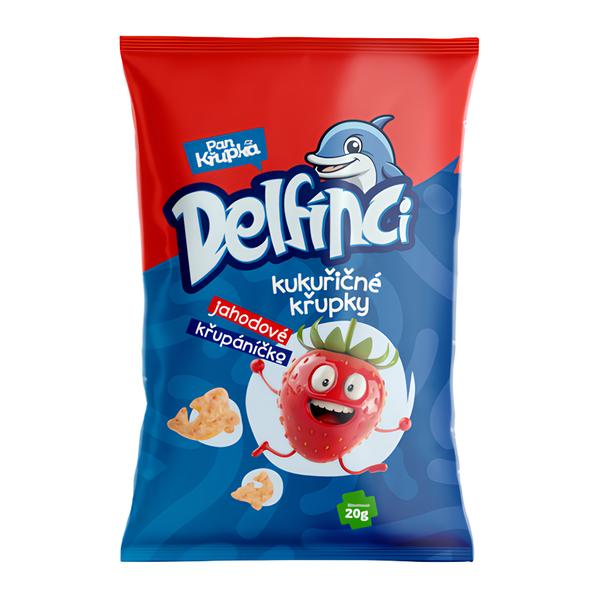 Pan Křupka Delfínci kukuřičný snack jahodový