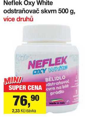 Neflek Oxy White odstraňovač skvrn 500 g