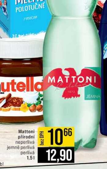 Mattoni přírodní neperlivá jemně perlivá perlivá 1,5l