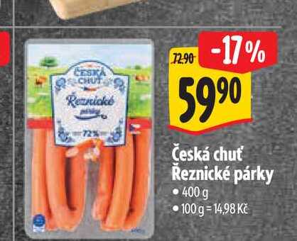   Česká chuť Řeznické párky 400 g 