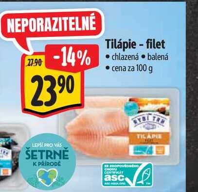  Tilápie - filet  100 g