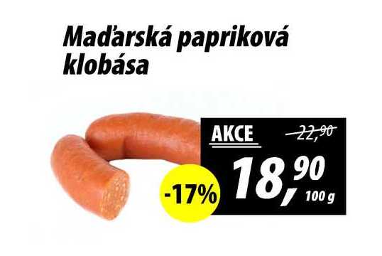 Maďarská papriková klobása, 100 g 