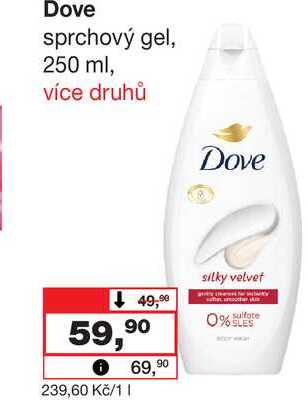 Dove sprchový gel, 250 ml