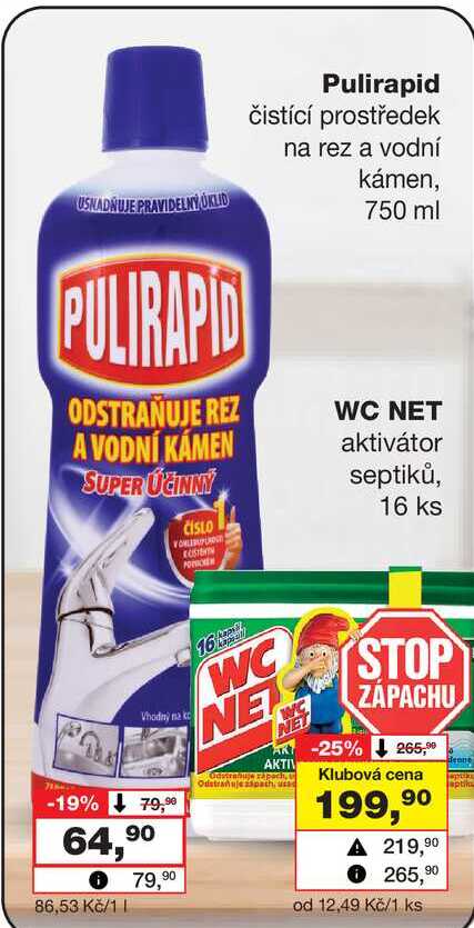 Pulirapid čistící prostředek na rez a vodní kámen, 750 ml