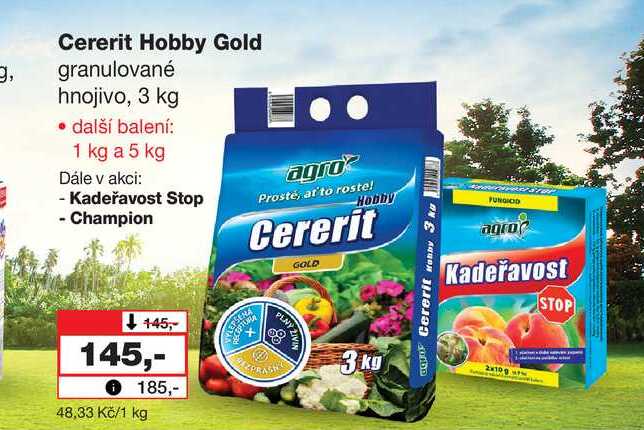 Cererit Hobby Gold granulované hnojivo, 3 kg