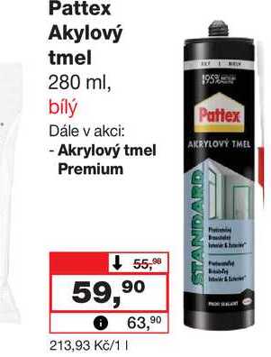 Pattex Akylový tmel 280 ml, bílý