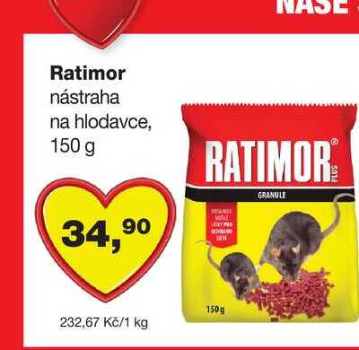 NASE Ratimor nástraha na hlodavce, 150 g