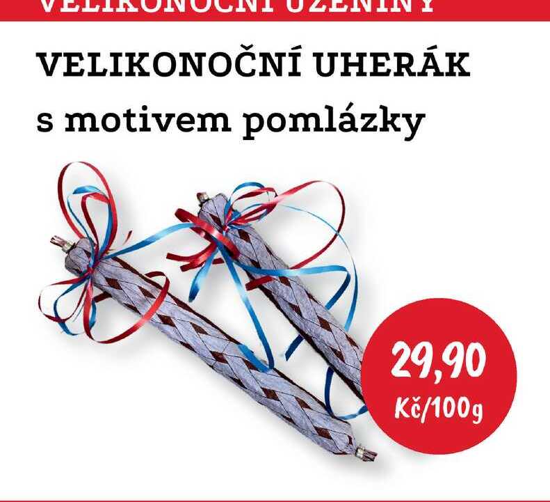 VELIKONOČNÍ UHERÁK s motivem pomlázky 100g 